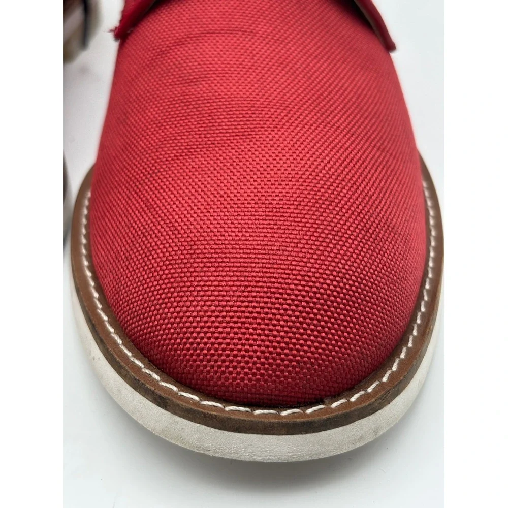 Calvin Klein Mens Red Canvas Derby Lace Up Oxford Shoes 71CLRSZ95 Size 9.5